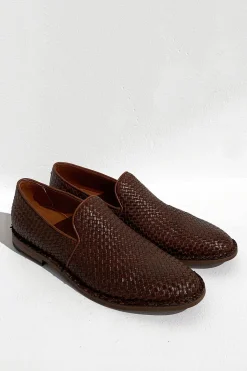 Rufiji Loafer, Intrecciato Brown