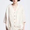 Ruins S/S Top, Ecru
