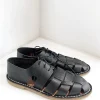 Sandal 10/05, Black Crepe