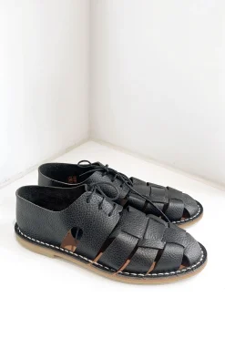Sandal 10/05, Black Crepe