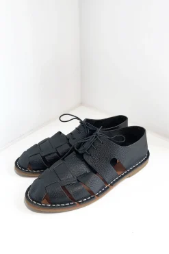 Sandal 10/05, Black Crepe
