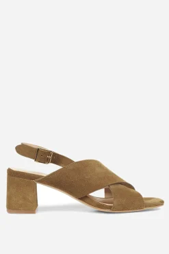 Sandal Block Heel, Mustard