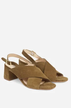 Sandal Block Heel, Mustard