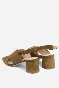 Sandal Block Heel, Mustard