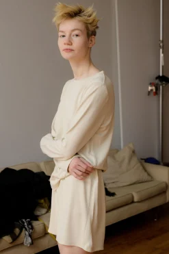 Silk Longsleeve Tee, Undyed