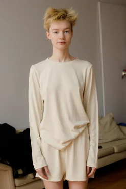 Silk Longsleeve Tee, Undyed