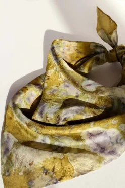 Silk Scarf L, Olive Green
