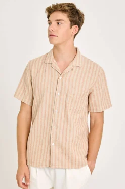 Silveira S/S Shirt, Clay Stripes