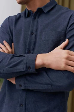 Simon Shirt Flannel, Ocean Blue