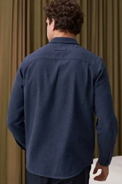 Simon Shirt Flannel, Ocean Blue