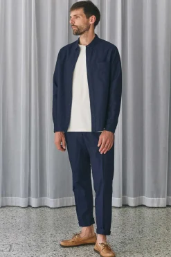 Simon Shirt, Navy Linen