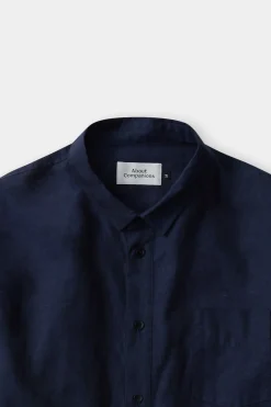 Simon Shirt, Navy Linen