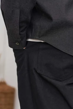 Simon Shirt Silk, Black