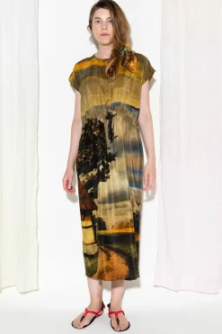 Simple Dress, Digital Print, OS