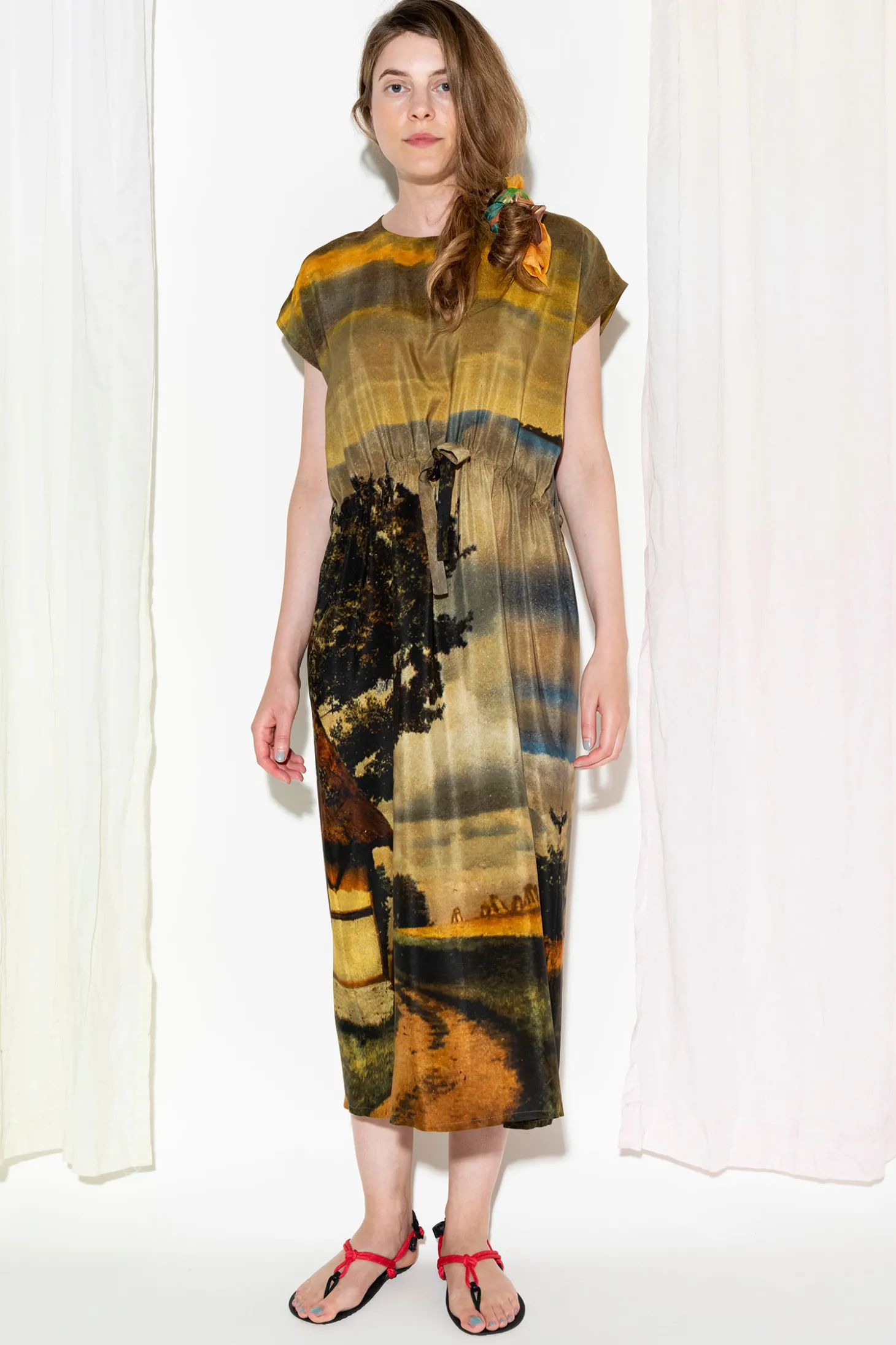 Simple Dress, Digital Print, OS