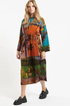 Simple Dress, Print Orange G