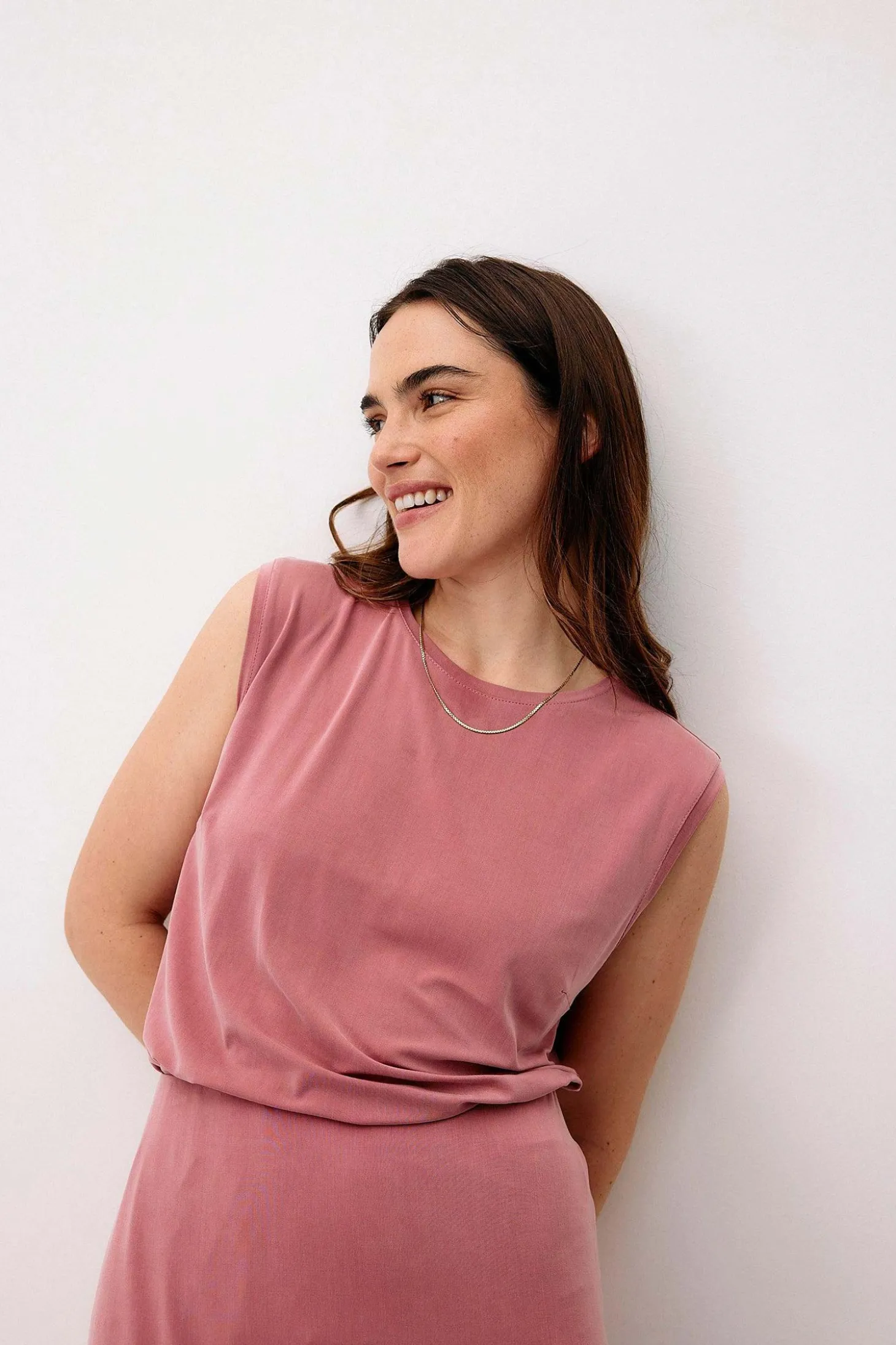 Sleeveless Top, Blush Rose