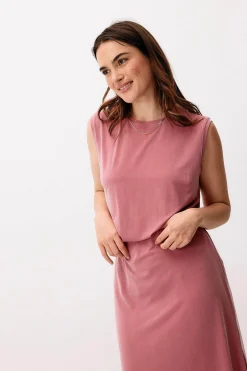 Sleeveless Top, Blush Rose