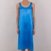 Slip Dress, Cobalt Satin