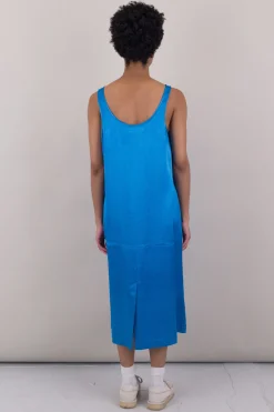 Slip Dress, Cobalt Satin