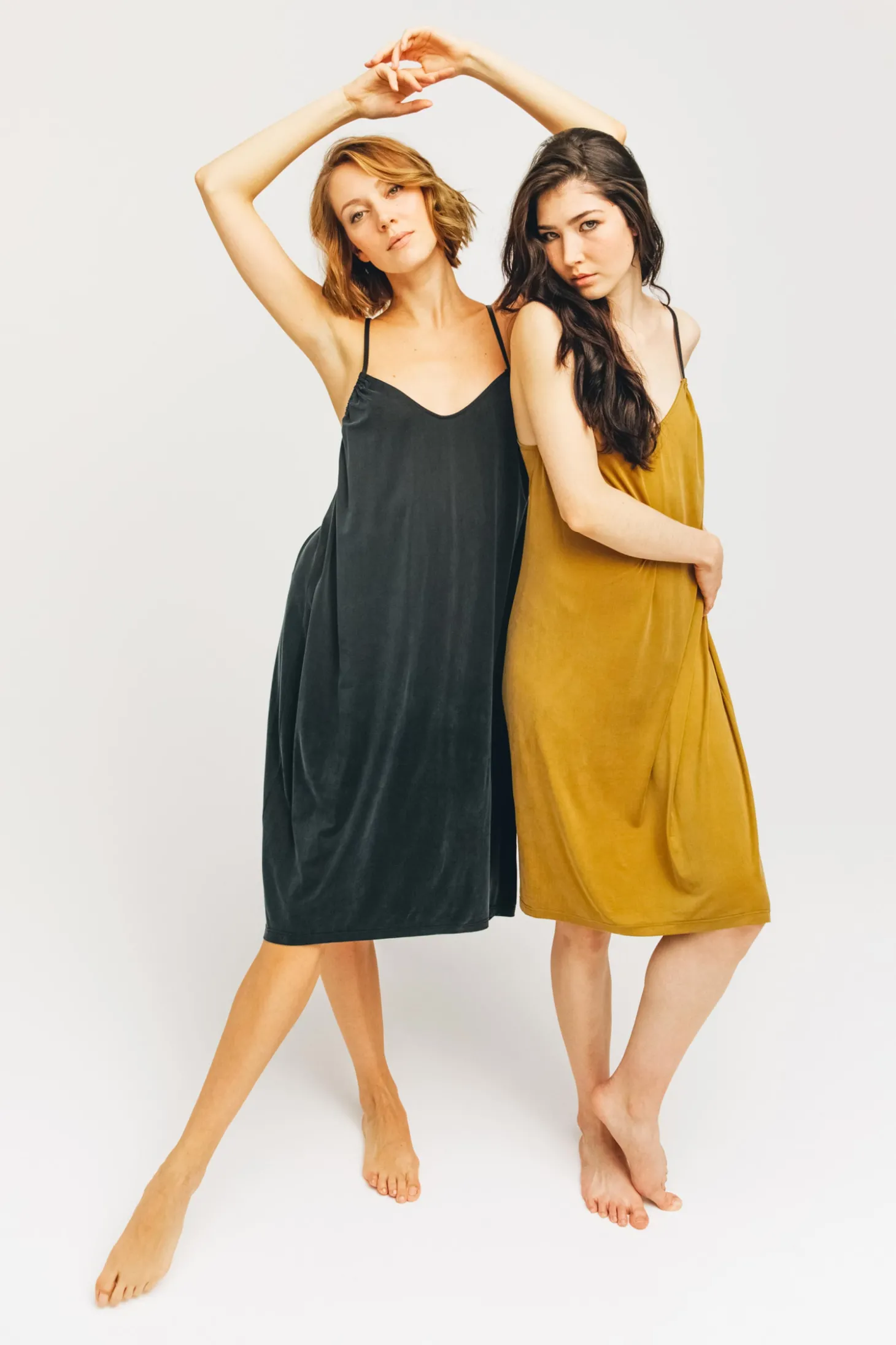 Slip Dress, Graphite