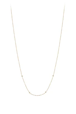 Solitaire 18kt G Necklace 4 Diamonds