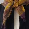 Stellar Check Scarf, Ochre