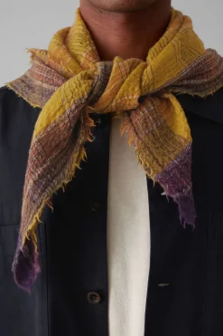 Stellar Check Scarf, Ochre