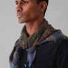 Stellar Check Scarf, Oil Green