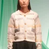 Stitch Cardigan, Mix Beige/Black