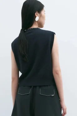 Stitched Waistcoat, Navy