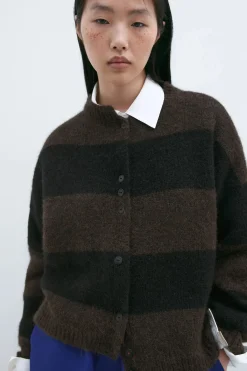 Striped Cardigan, Bicolor