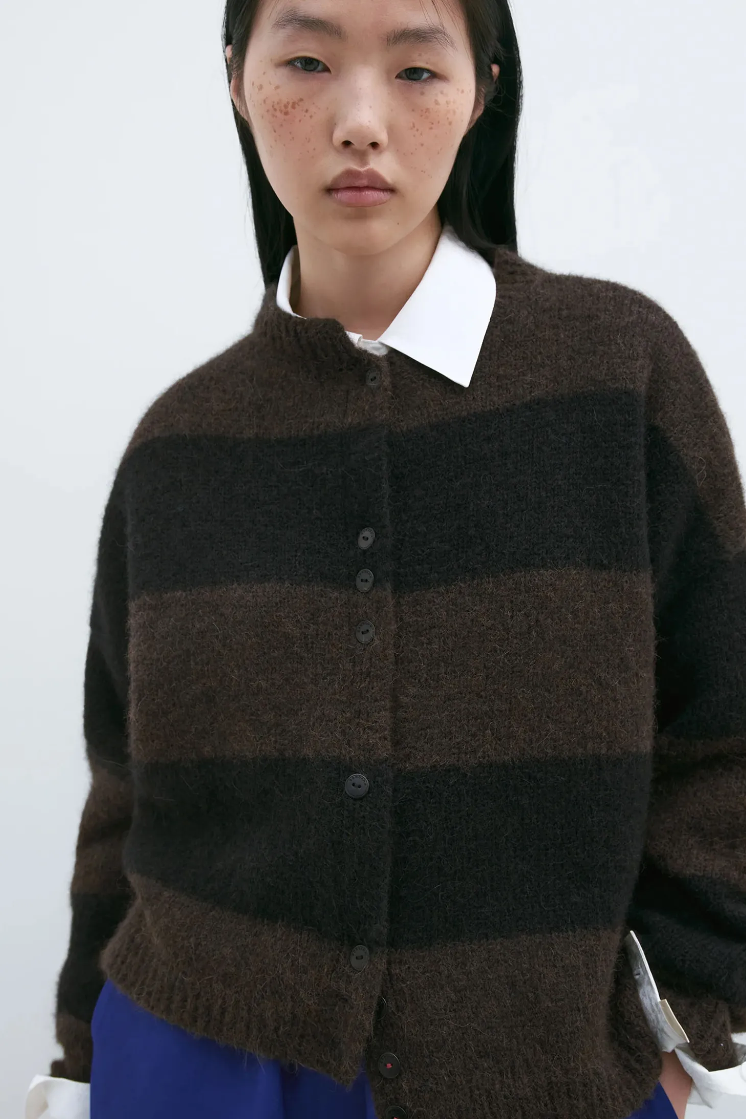 Striped Cardigan, Bicolor