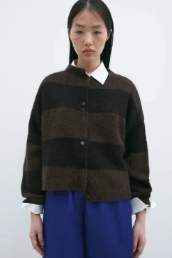 Striped Cardigan, Bicolor