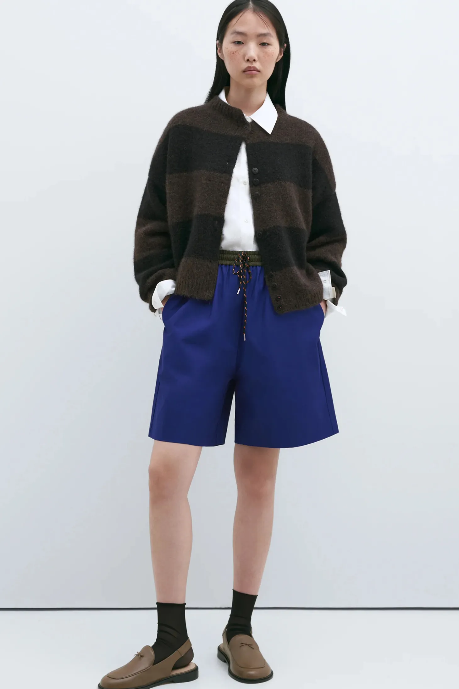 Striped Cardigan, Bicolor