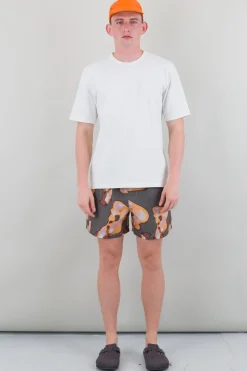 Swimshorts, Orange-Sage Shadow Print