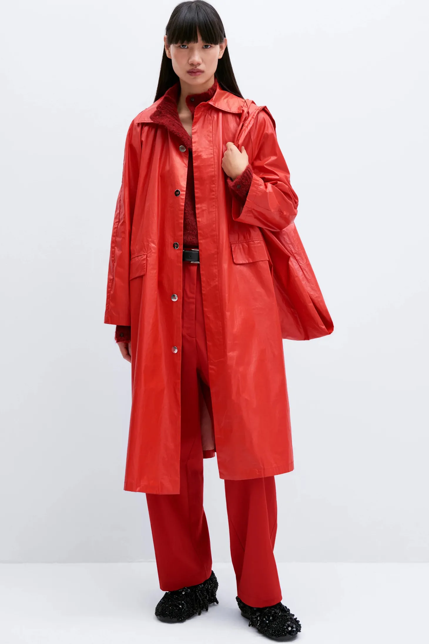 Tailoring Pocket Pants, Red