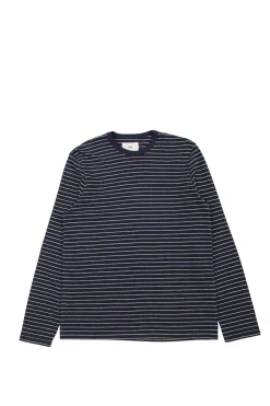Textured Stripe LS, Navy Stripe