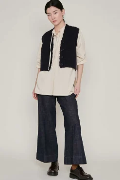 Tie Neck Shirt, Canvas