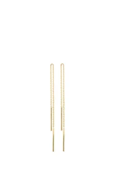 Tube 18k G Chain Earring