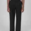 Two Pleats Trousers, Black