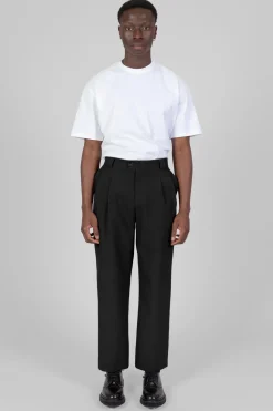 Two Pleats Trousers, Black