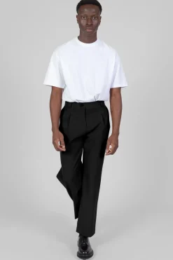 Two Pleats Trousers, Black