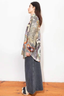 Unisex Shirt, Print Beige BBB