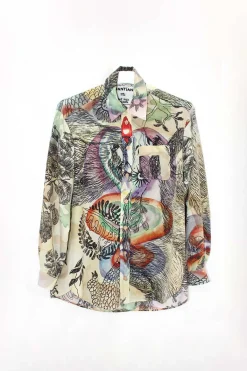 Unisex Shirt, Print Beige BBB