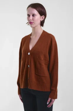 V-Neck Cardi 88, Clay