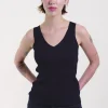 V-Neck Tank Rib Silco 150, Black