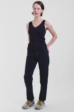 V-Neck Tank Rib Silco 150, Black