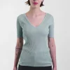 V-Neck Top Rib Silco 154, Mint