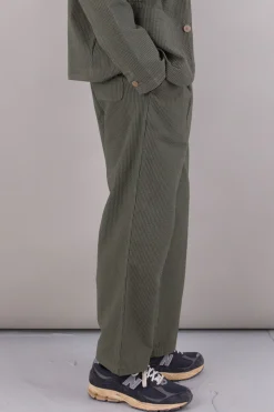 Wide Fit Trouser, Sage Stripe